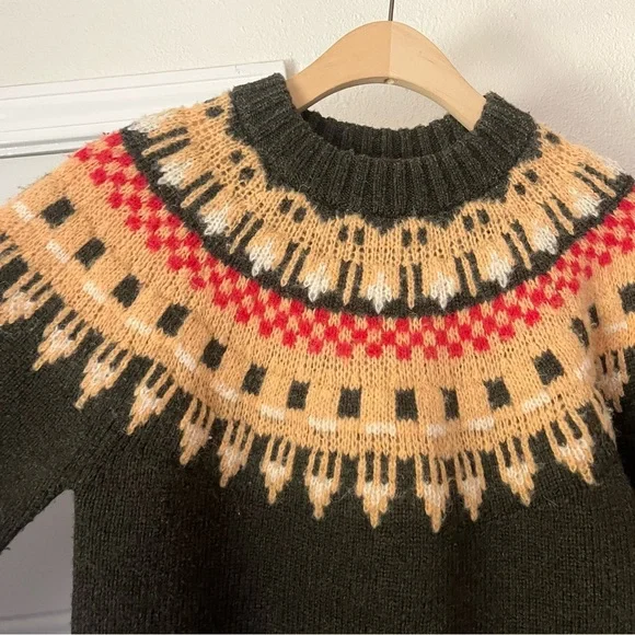 A.L.C. Black Sweater with Red and Tan Accents - Picture 3 of 6